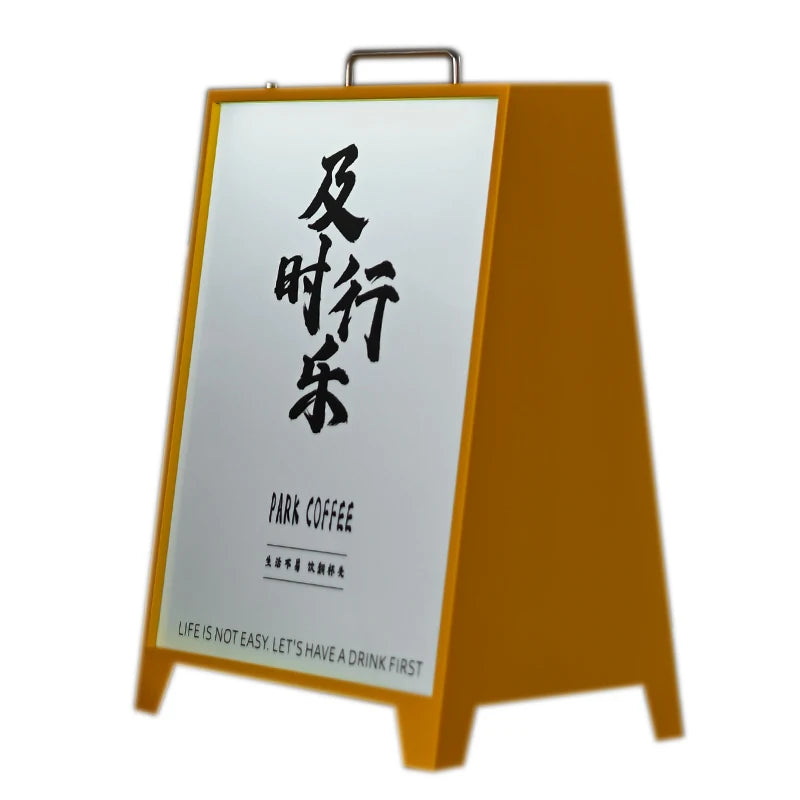 室外落地式防水灯箱,定制户外A形广告灯箱,