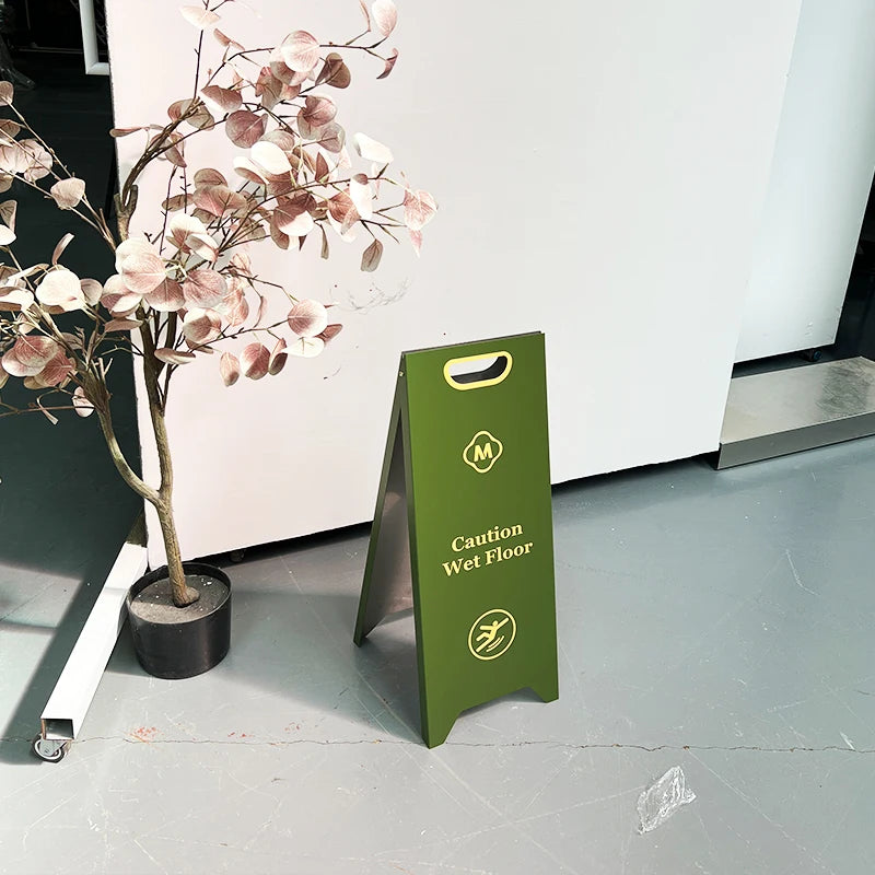 户外烤漆不锈钢折叠A板双面落地展示板广告定制