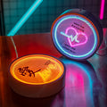 背景墙波纹亚克力灯箱创意时尚LED发光霓虹灯广告定制