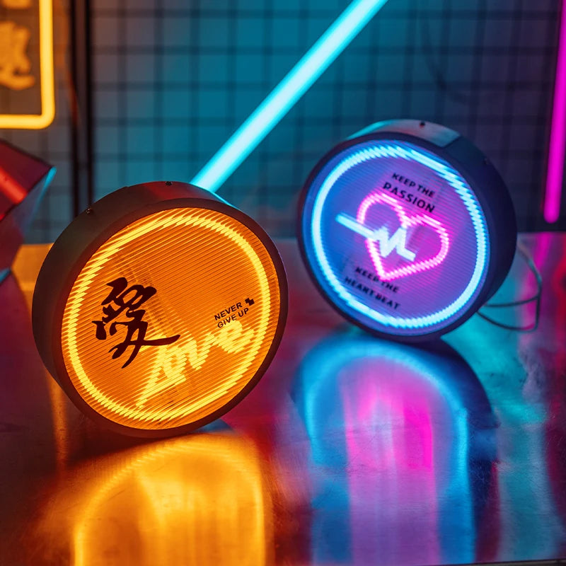 背景墙波纹亚克力灯箱创意时尚LED发光霓虹灯广告定制