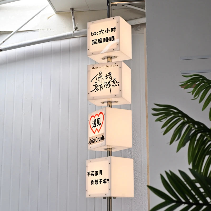 创意方形亚克力灯箱定制照明侧装门牌手动可调角度