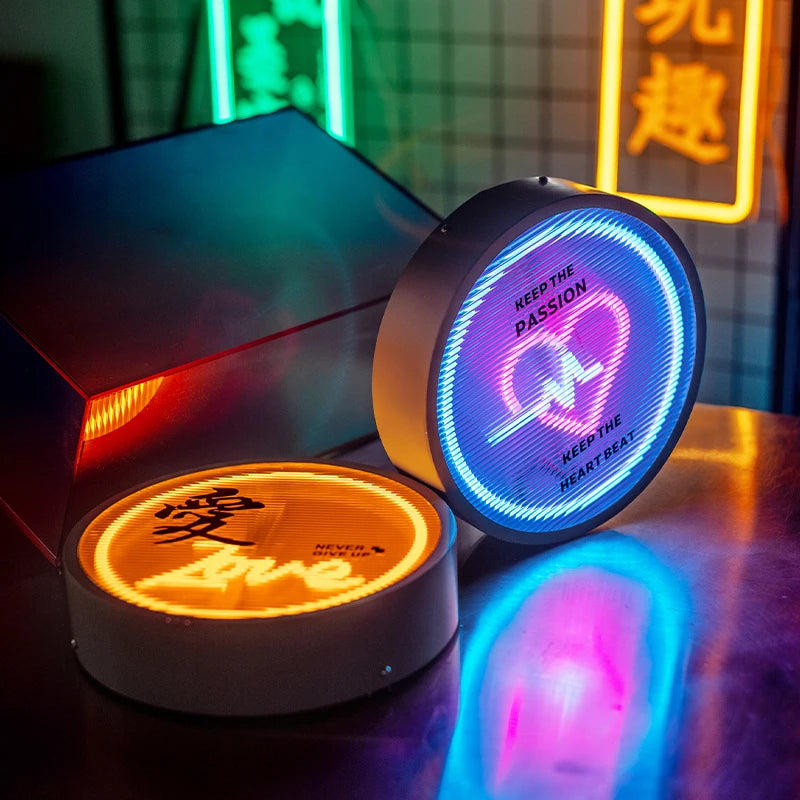 背景墙波纹亚克力灯箱创意时尚LED发光霓虹灯广告定制