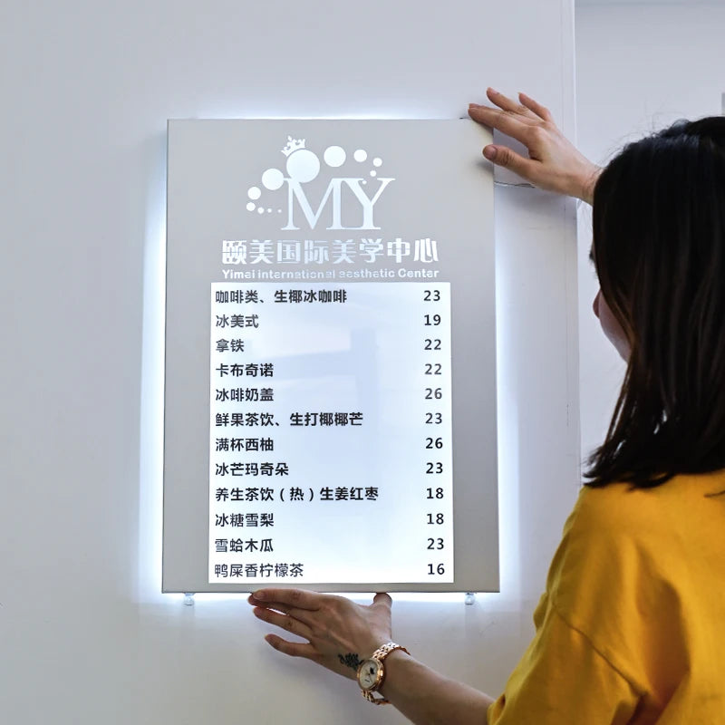 镂空发光不锈钢灯箱广告牌定制颜色可选