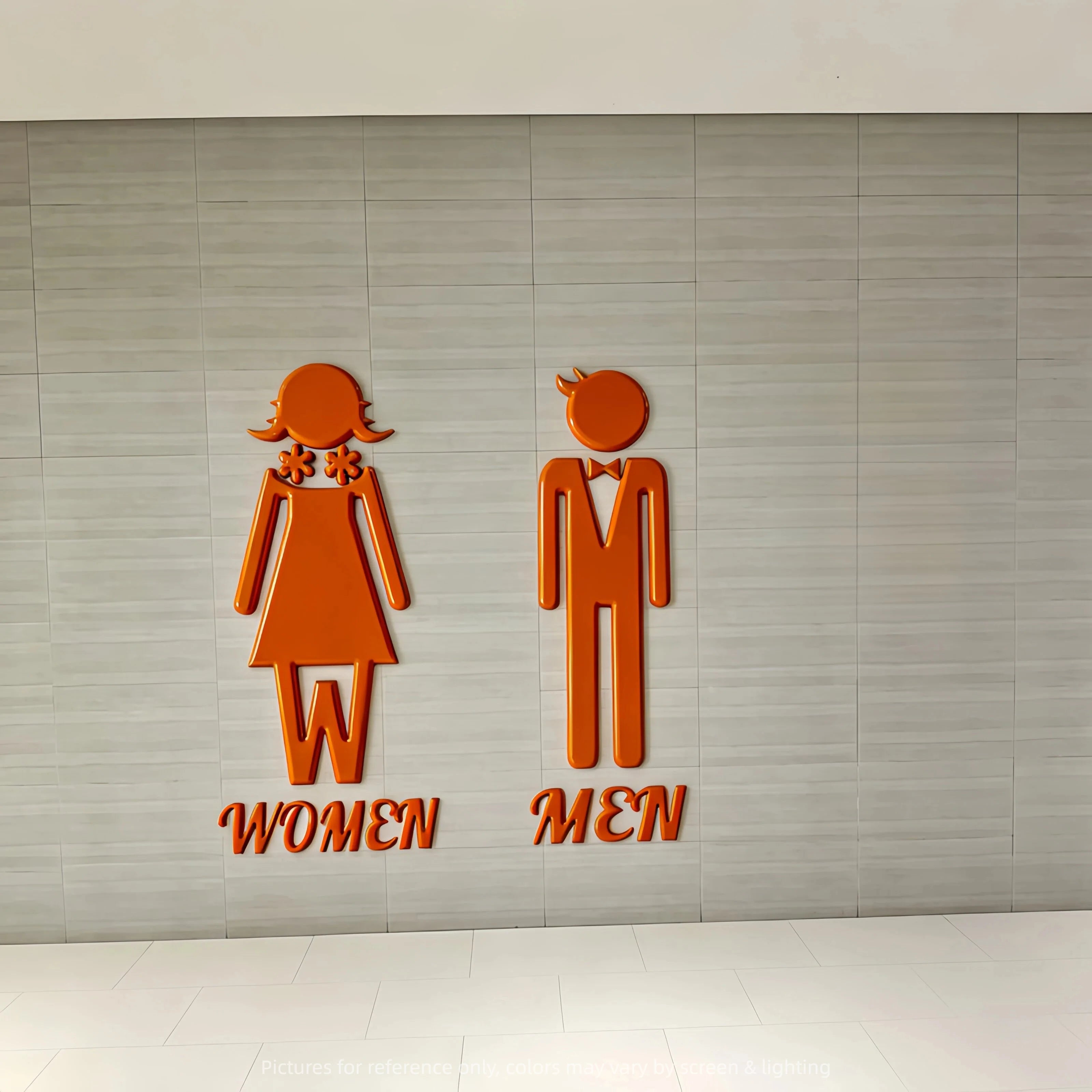 15毫米PVC男女厕所标志3D标志厕所标志定制