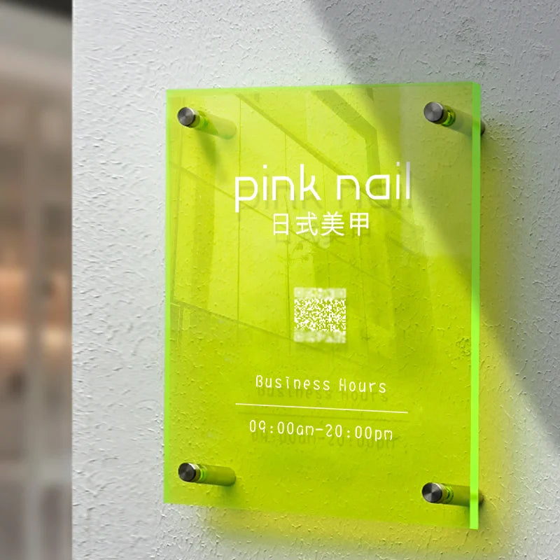 商店招牌定制半透明亚克力广告材料