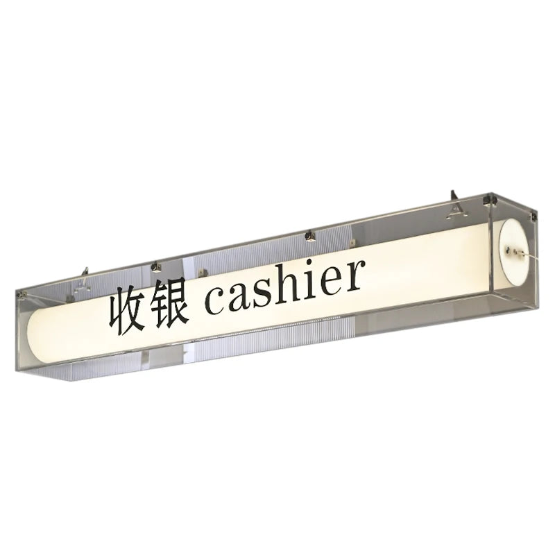 酒吧天花板亚克力灯箱定制服装店广告标牌挂门标牌
