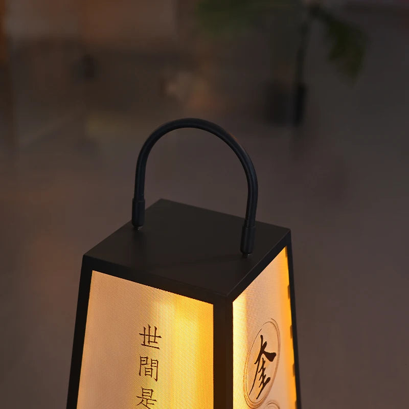中式落地式充电广告灯箱，适用于咖啡店、茶馆、亚克力灯箱