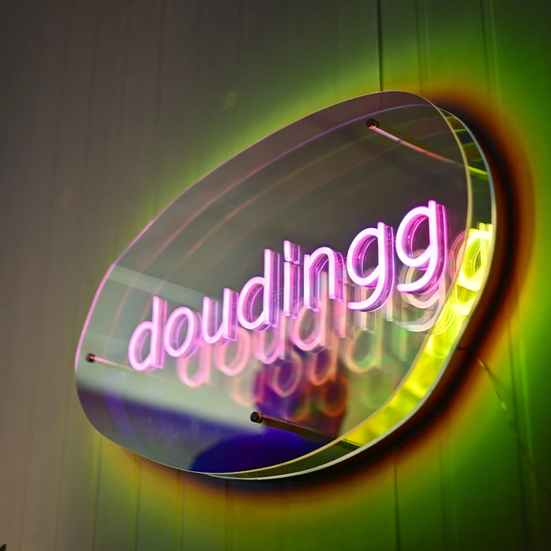 定制不规则千层深渊镜亚克力灯箱定制LED霓虹灯店广告牌