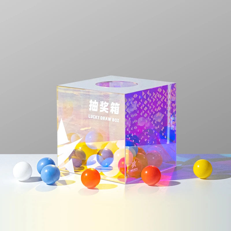 幻影彩色亚克力盒桌面组装装饰广告展示盒用于搬运物品