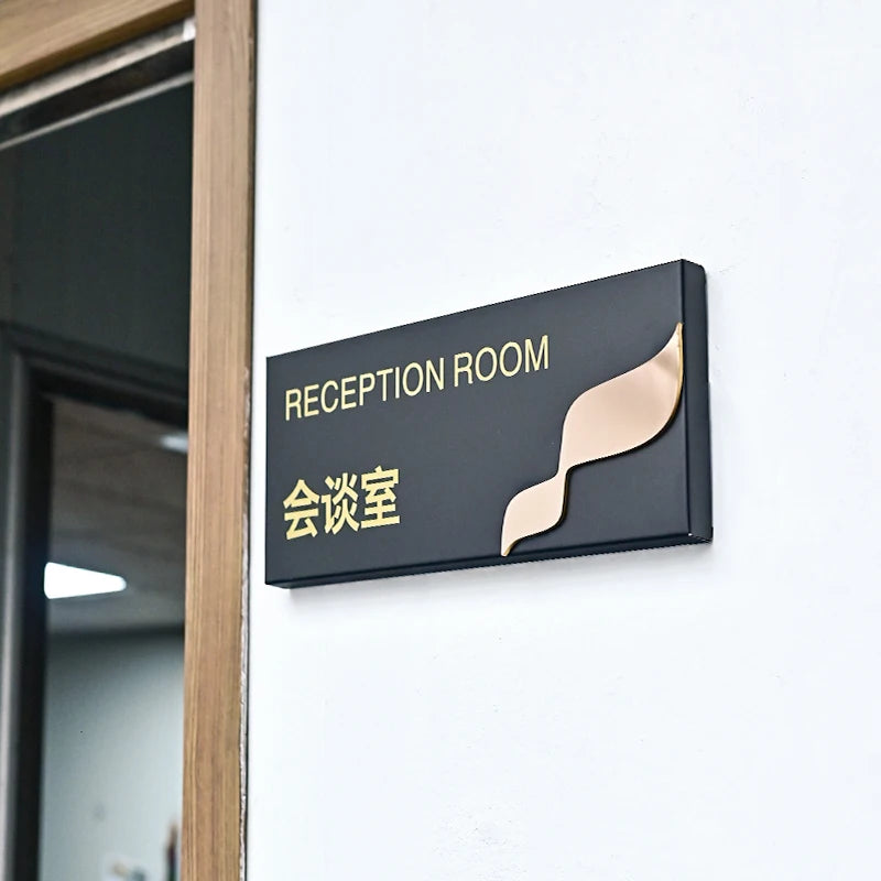 高端办公室门牌，不锈钢立体标志，部门标志