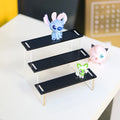 黑色亚克力玩具展示架组装桌面展示平台DIY组装