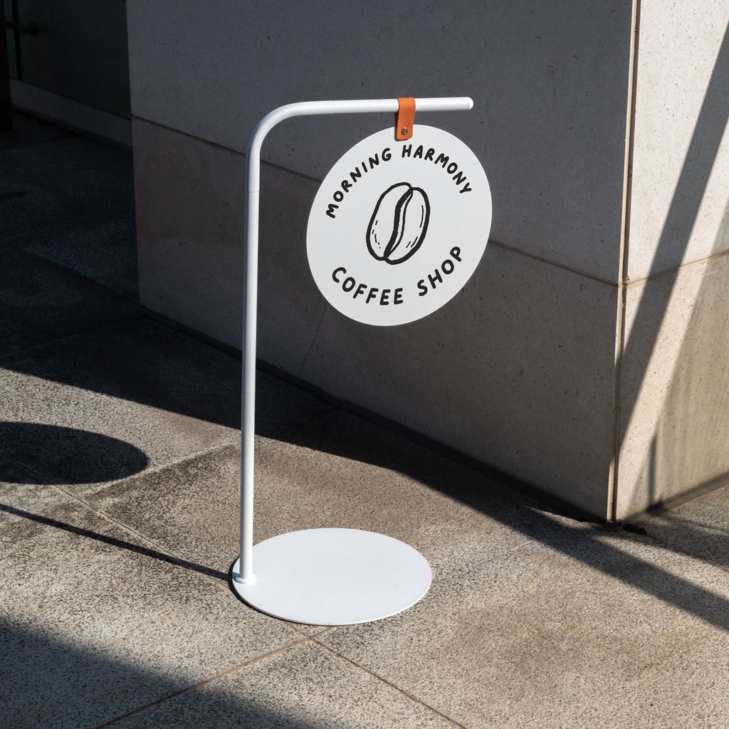 户外可拆卸落地式展示板，悬挂标牌，双面logo定制