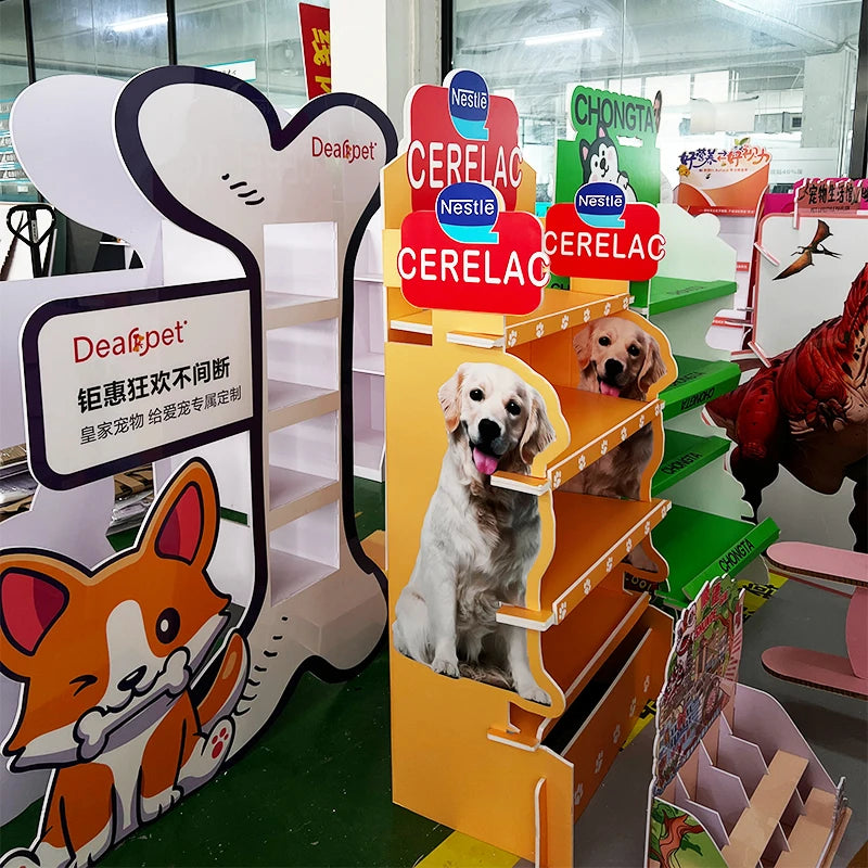 超市落地PVC广告展示盒收纳盒可定制产品展示架