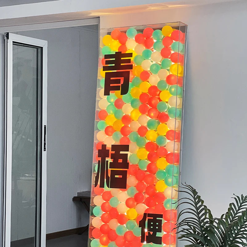 发光二极管发光广告海洋球灯箱广告牌透明亚克力灯箱定制