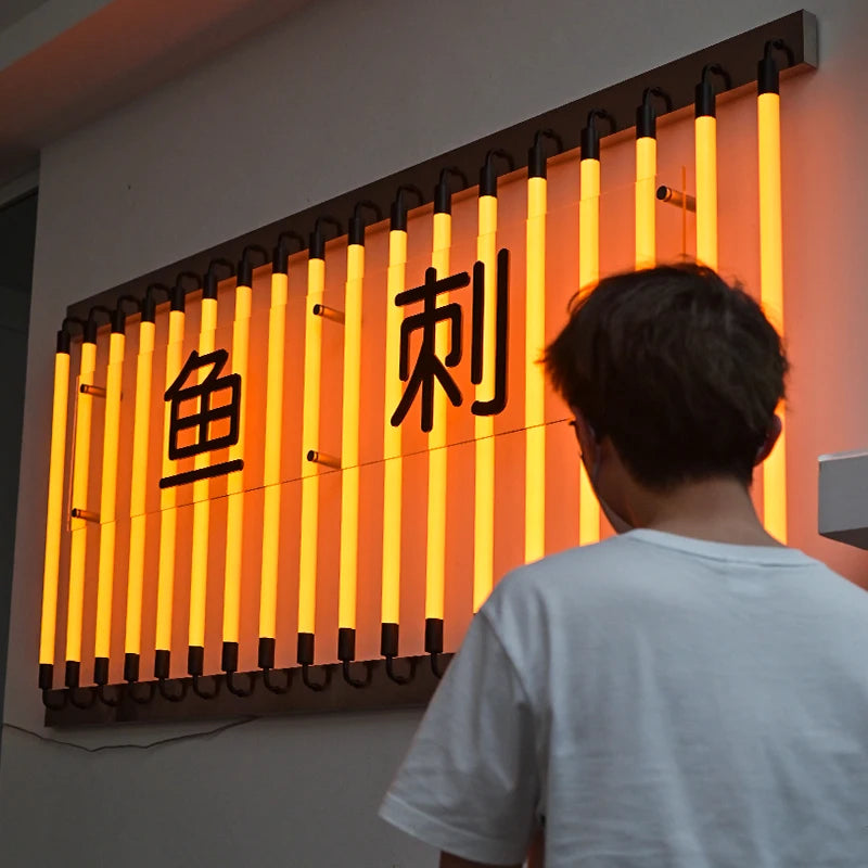 定制创意背景墙装饰灯条、灯管、网红店广告牌