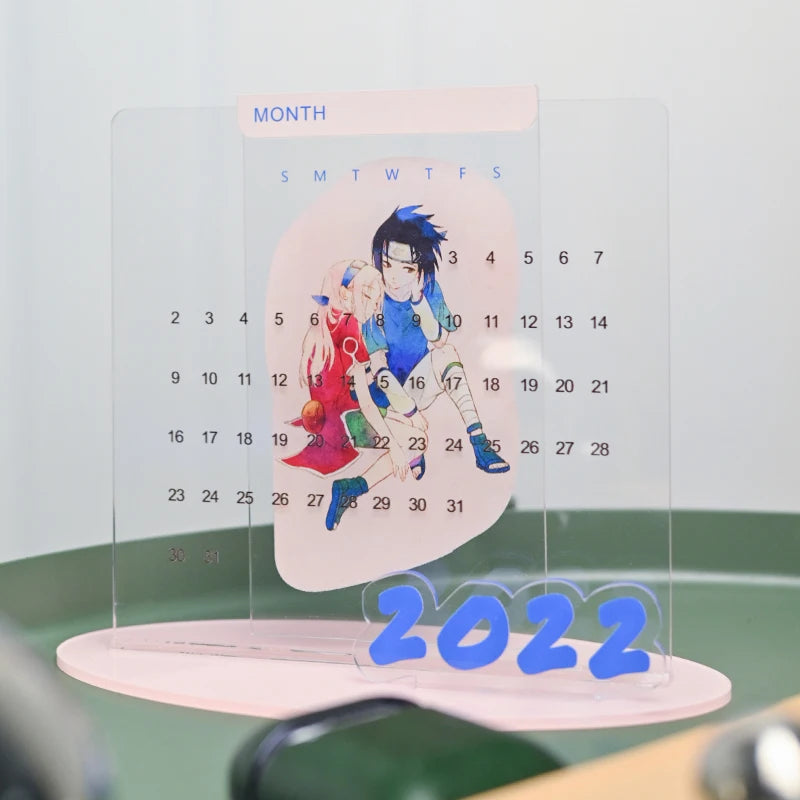 手写亚克力万年历桌面立牌，学生DIY人物3D logo定制