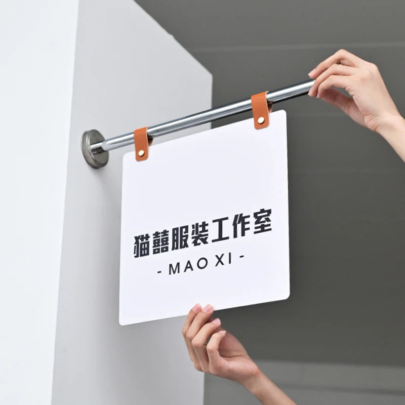 Lizi CG-02 定制金属广告牌 简约风格商店入口标牌，IP65 防风雨