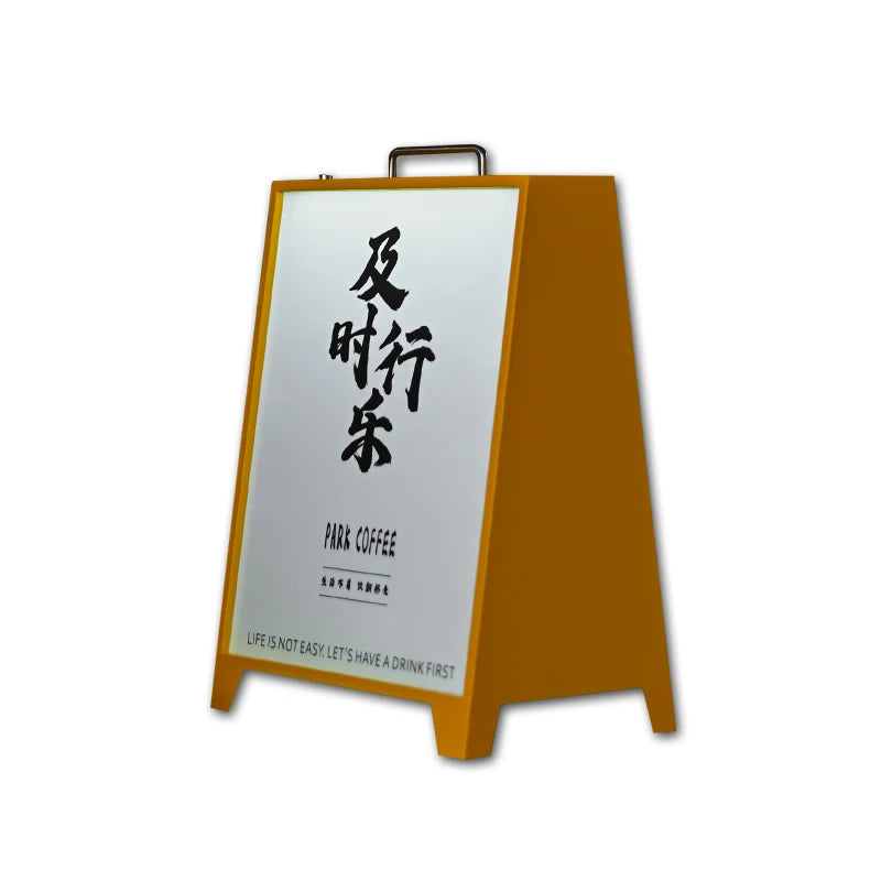 室外落地式防水灯箱，定制户外A形广告灯箱，