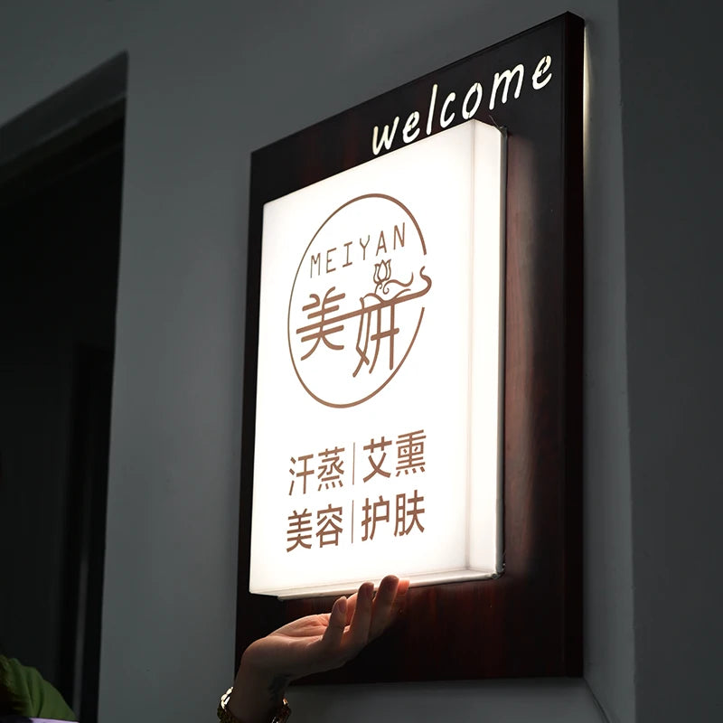 美容美发工作室灯箱发光灯箱显示屏定制