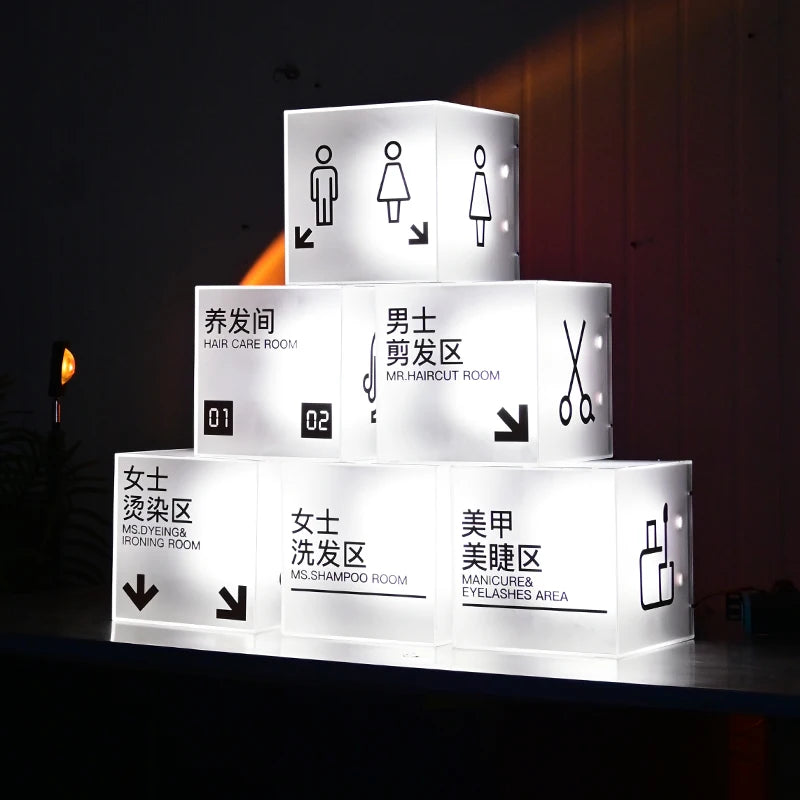 定制磨砂亚克力灯箱半透明亚克力暖光冷光发光二极管照明标牌