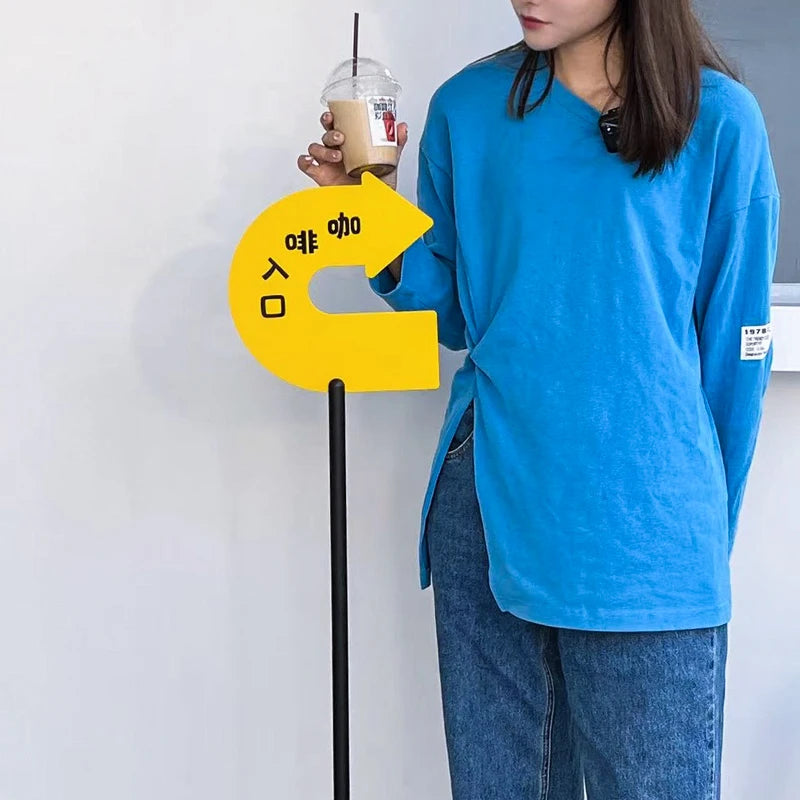 创意设计可调节高度可拆卸落地式广告展示板