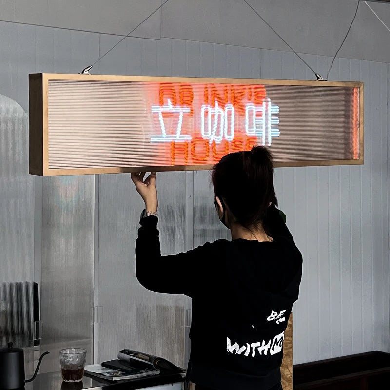 定制瓦楞丙烯酸灯箱、霓虹灯、照明字、商店室内装饰、提醒灯箱