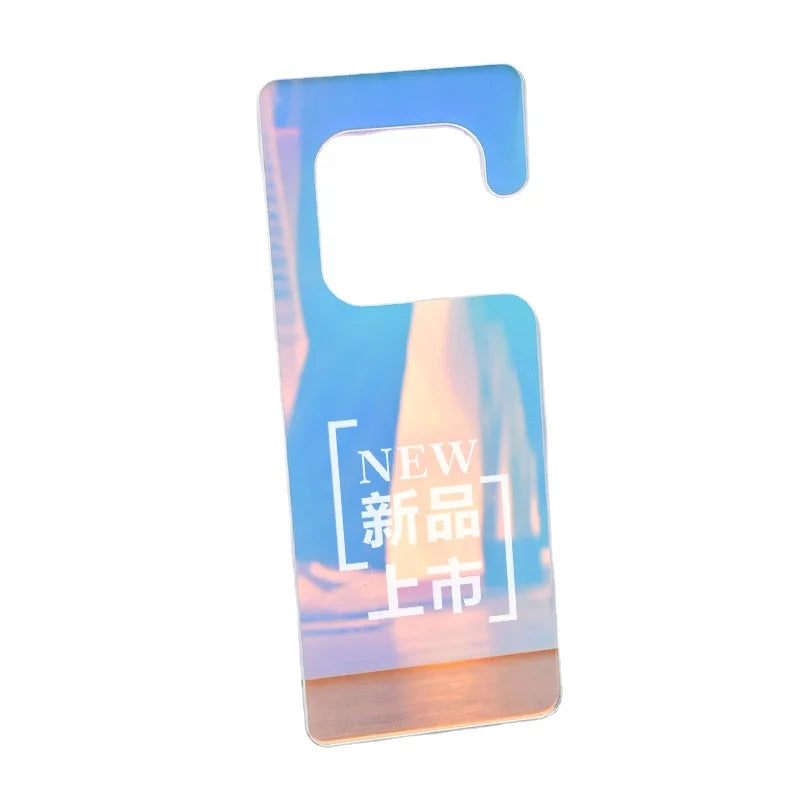 定制来样定做标志透明塑料七彩银激光空白印花新到服装衣服透明亚克力衣架