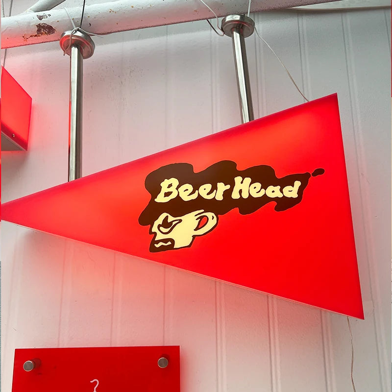网红店广告logo灯箱3D背光刻字创意logo定制