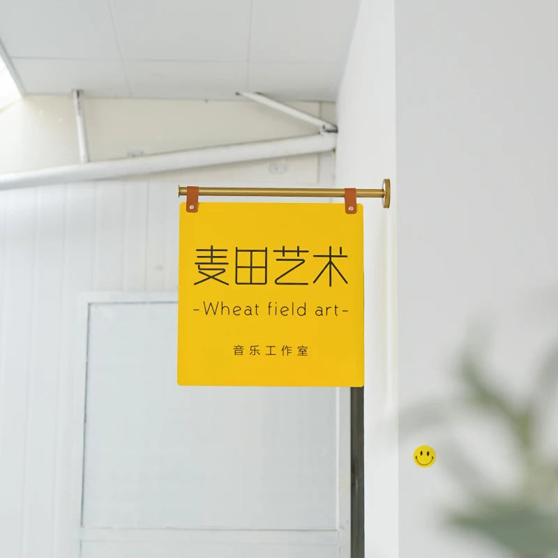 定制韩国简约风格店面广告牌，门口提醒标志