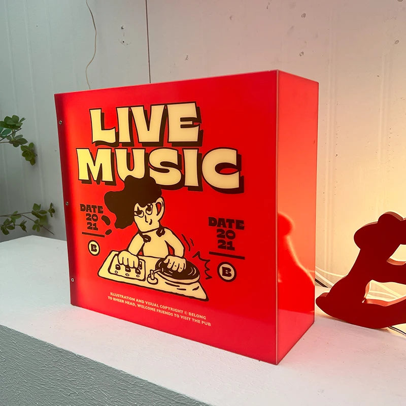 网红店广告logo灯箱3D背光刻字创意logo定制