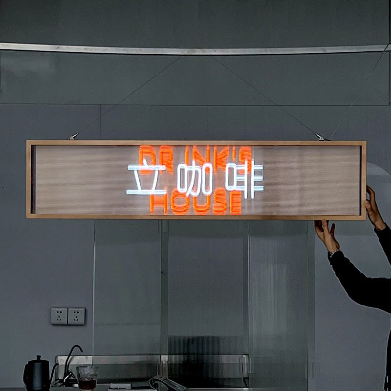定制瓦楞丙烯酸灯箱、霓虹灯、照明字、商店室内装饰、提醒灯箱