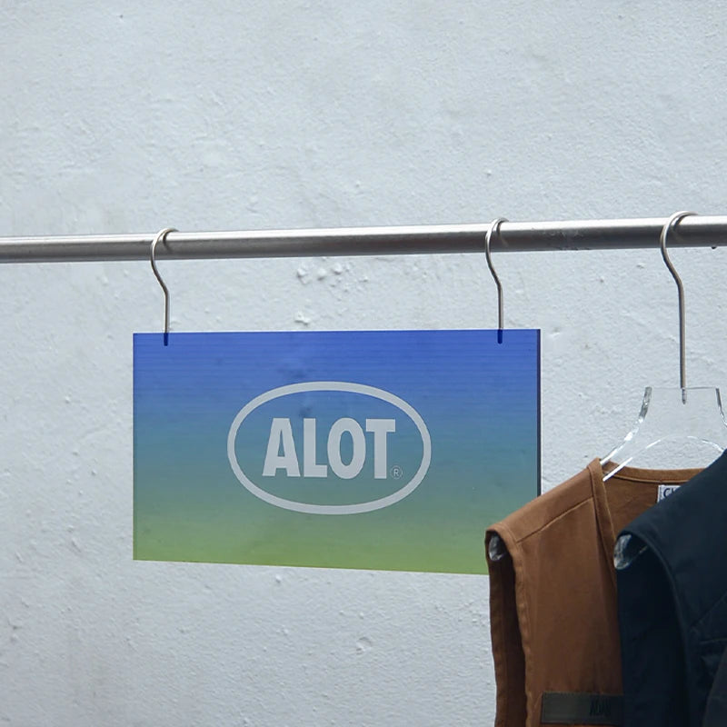 品牌服装店亚克力促销logo挂渐变颜色UV logo广告