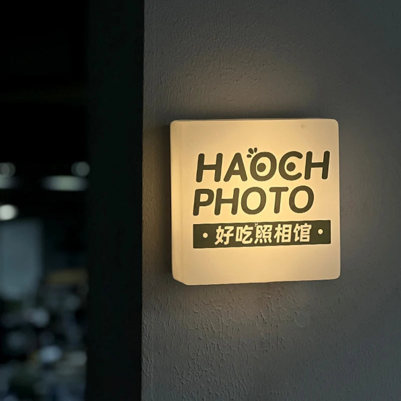 商店户外商业标牌，乳白色亚克力灯箱广告，发光二极管灯箱标志广告箱