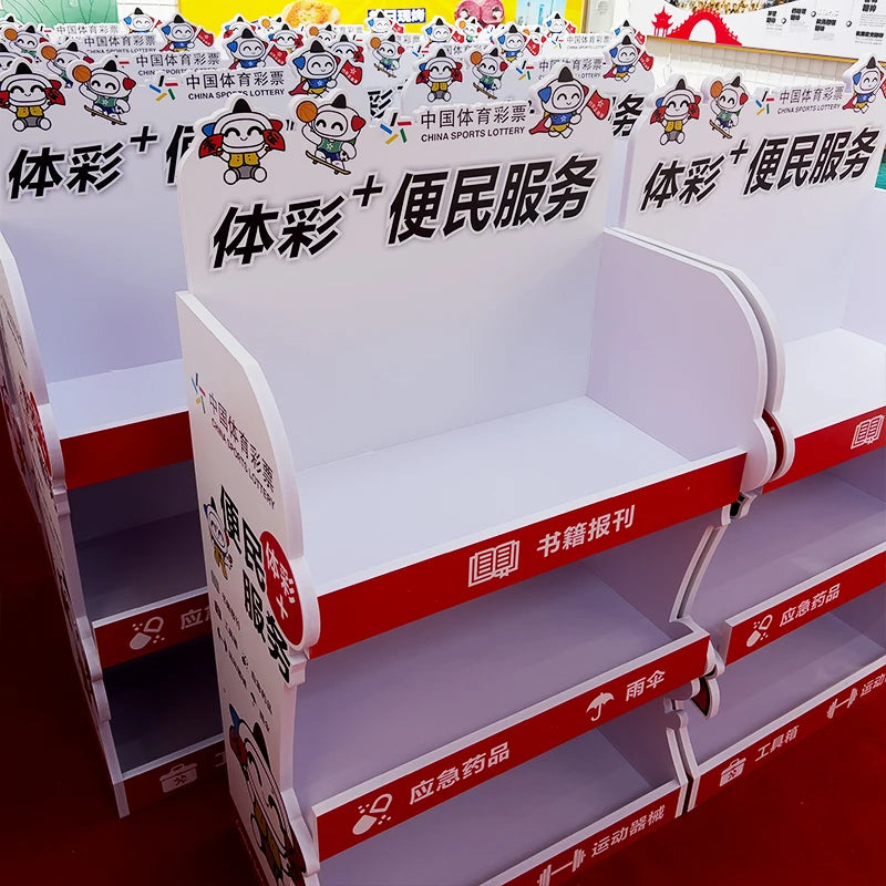 可拆卸落地式PVC广告展示盒收纳盒促销展示架定制
