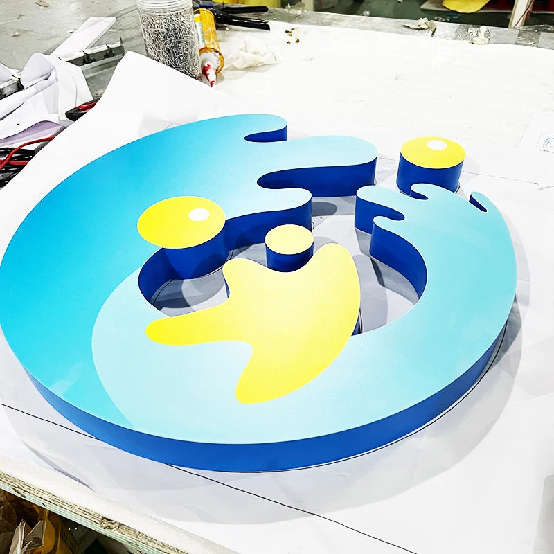 UV彩色烤漆，不发光不锈钢，3D空心字母，3D广告logo定制