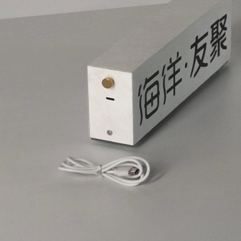 杜邦纸型亚克力充电灯箱桌面装饰灯箱三光色温type-C充电