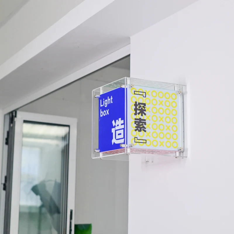 工厂定制DIY组装风格商店标志照明发光二极管标志广告灯箱亚克力灯箱广告箱