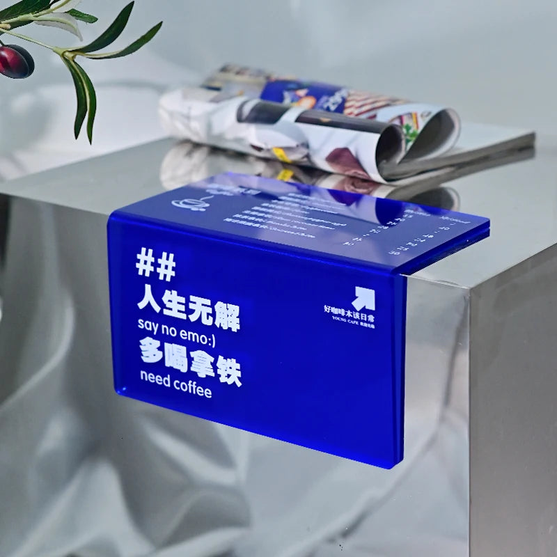 创意设计吧台亚克力展示板菜单价目表提示定制