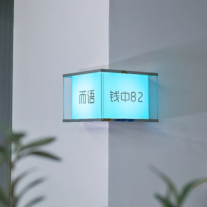 户外双层l形转角灯箱LED照明广告标牌定制