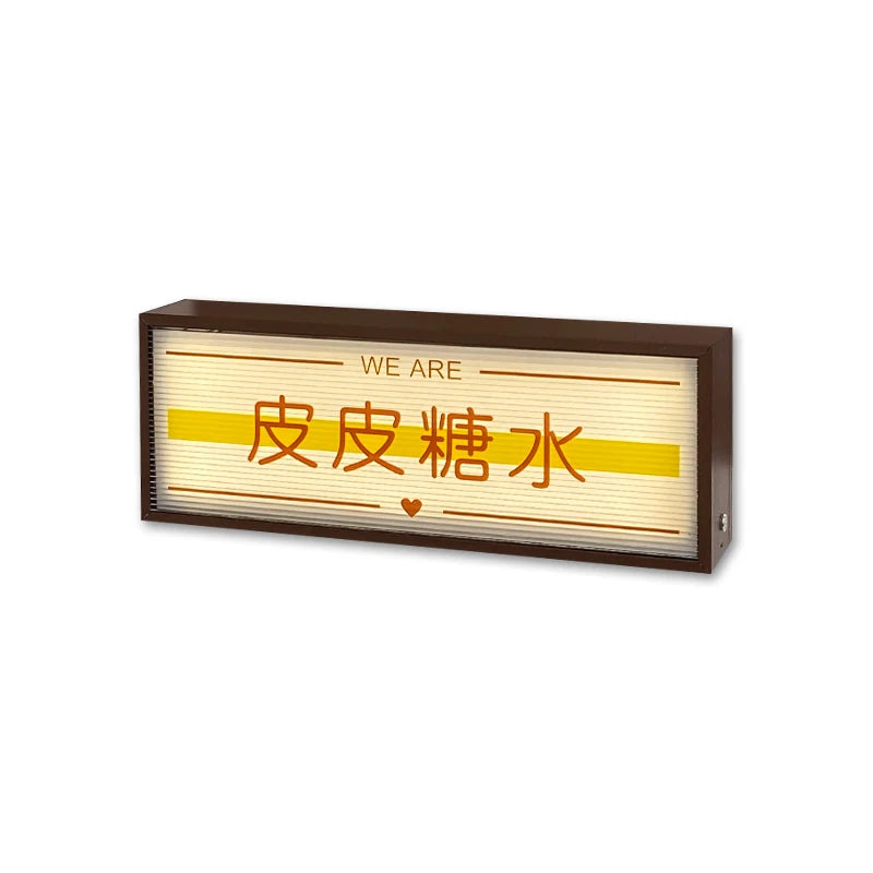 定制桌面放置，商店标志充电风格提示灯箱，可拆卸和可更换面板
