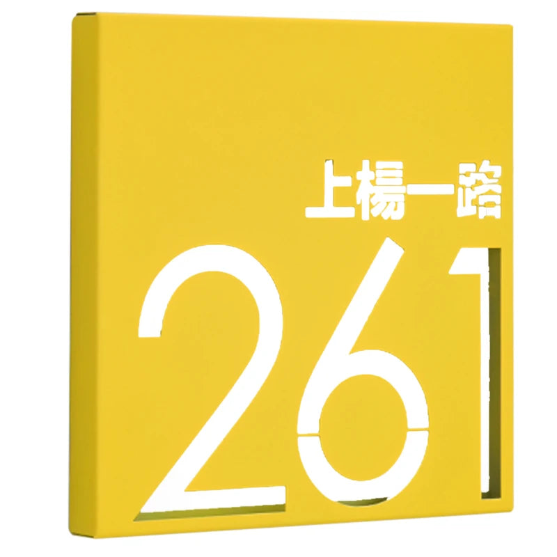 门牌、门牌和公寓门板编号的激光切割和雕刻