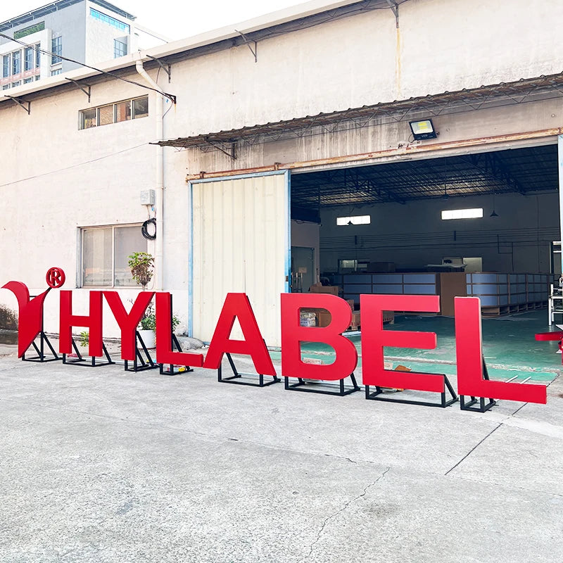 L形支架落地不发光字母广告logo logo制作