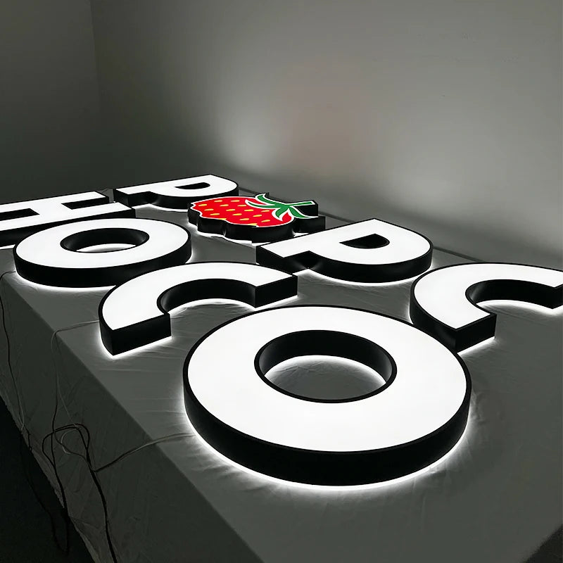 专卖店户外防水高档包边双面照明字母广告logo定制