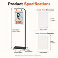 Black and White Creative Assembly Style Clothing Store Landing Activity Poster Advertising Stand Acrylic Sign
