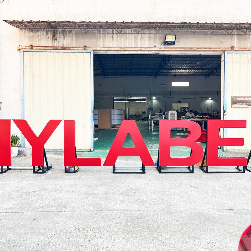 L形支架落地不发光字母广告logo logo制作