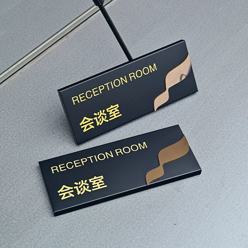 高端办公室门牌，不锈钢立体标志，部门标志