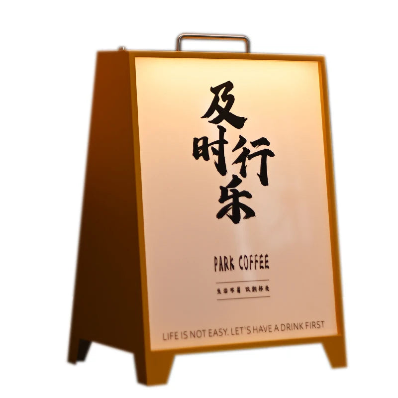 室外落地式发光灯箱、便携式灯箱、充电灯箱