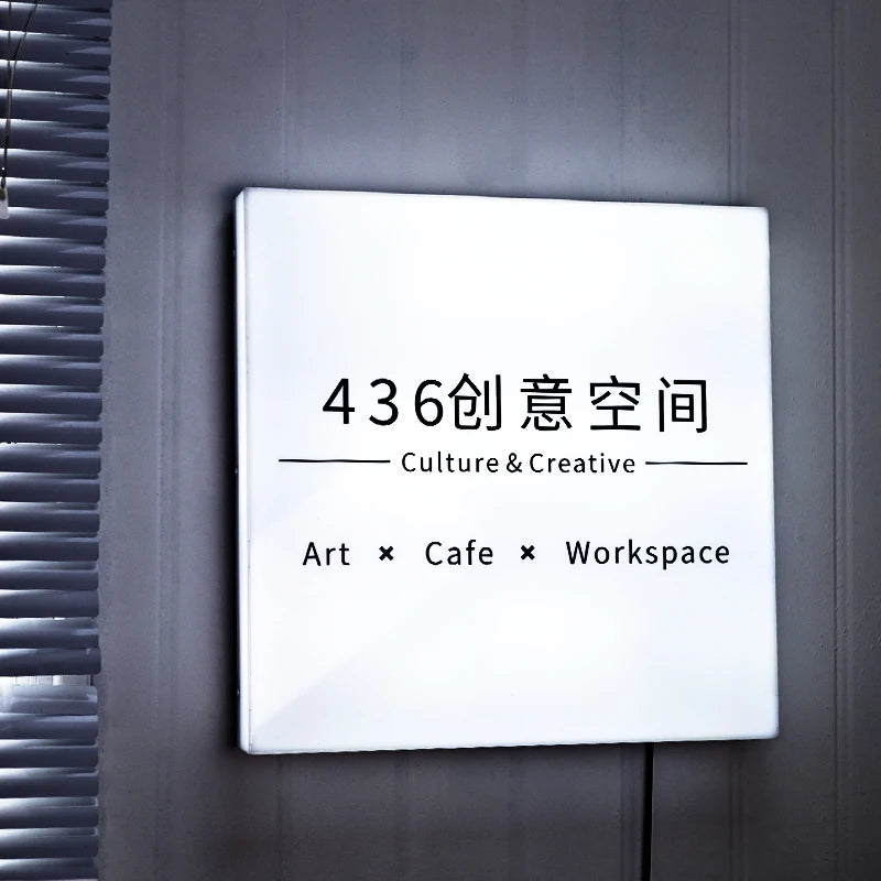 灯可根据客户要求定制，包括亚克力灯箱和发光二极管亚克力标志