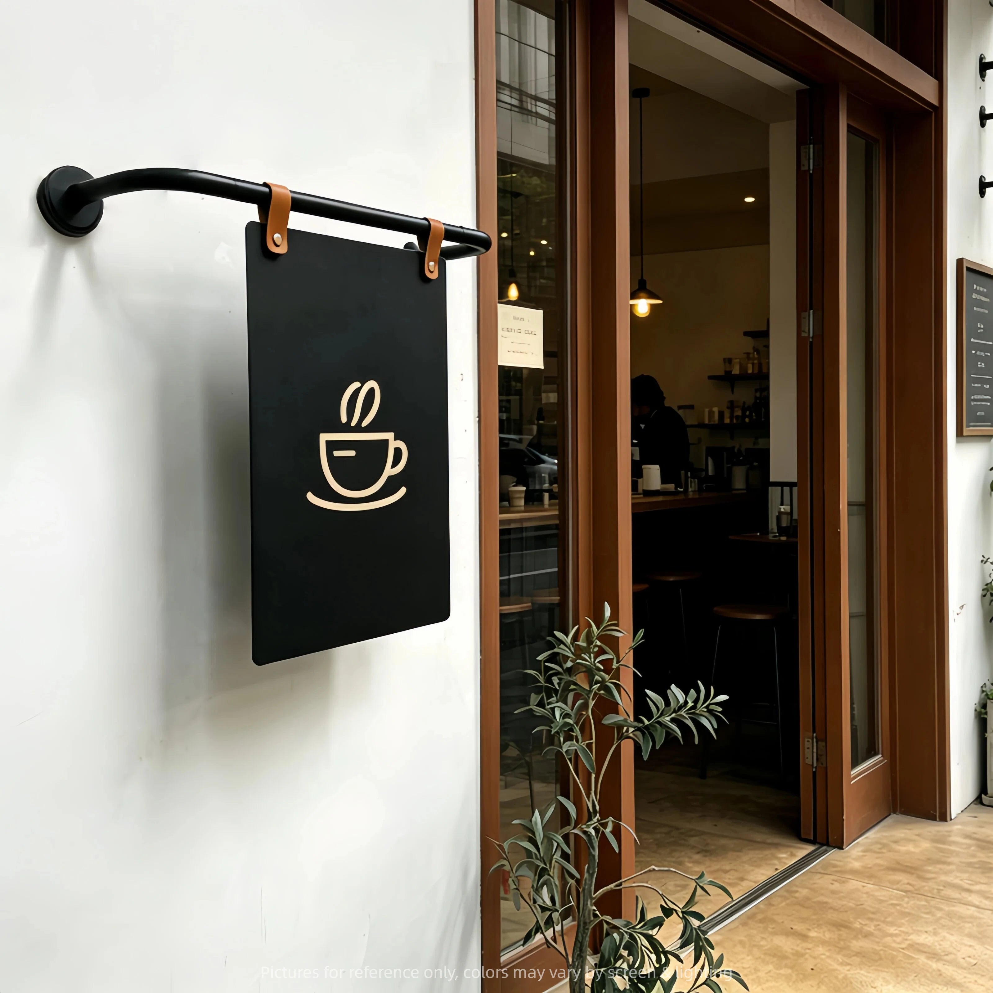咖啡店、餐厅、面包店、弯管、铁制挂牌、广告定制