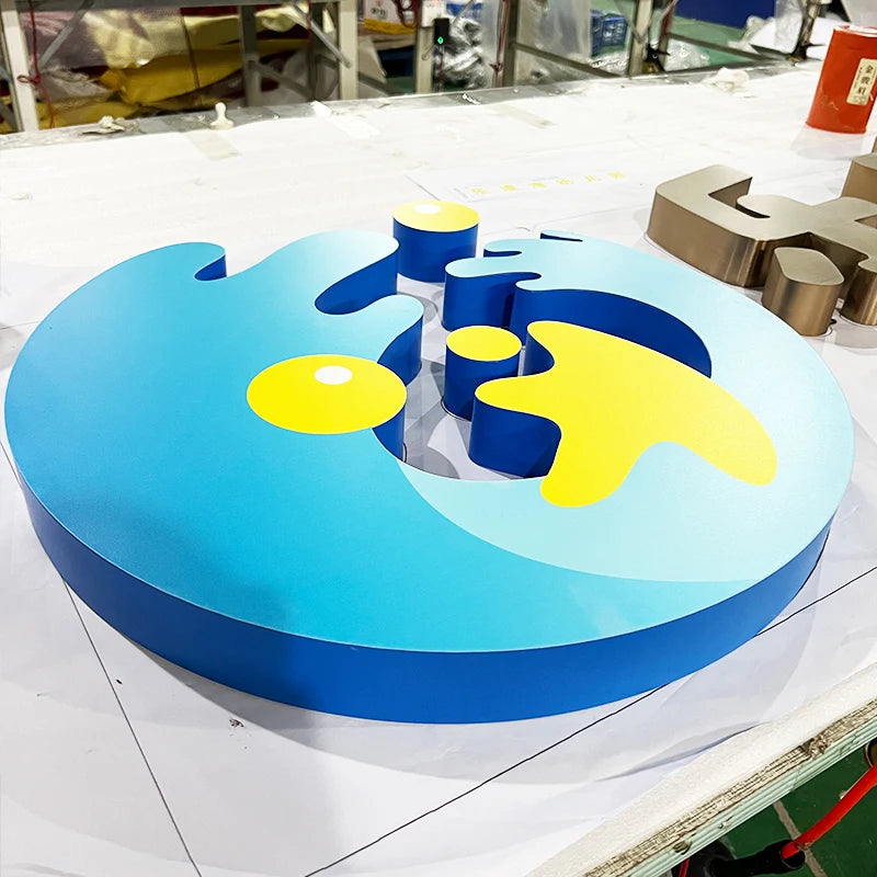 UV彩色烤漆，不发光不锈钢，3D空心字母，3D广告logo定制